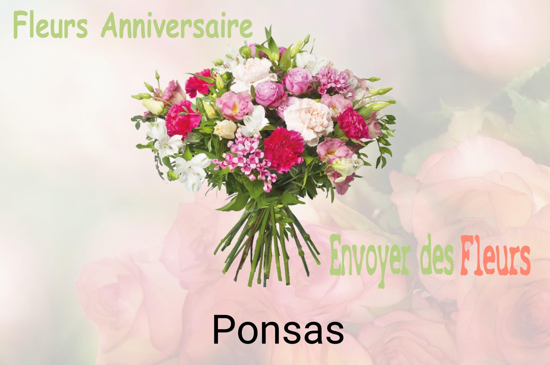 Bouquet de fleurs d’anniversaire livré à Ponsas